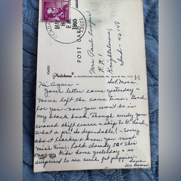 1965 humorous Bowling Postcard, Posted - Picture 2 of 2